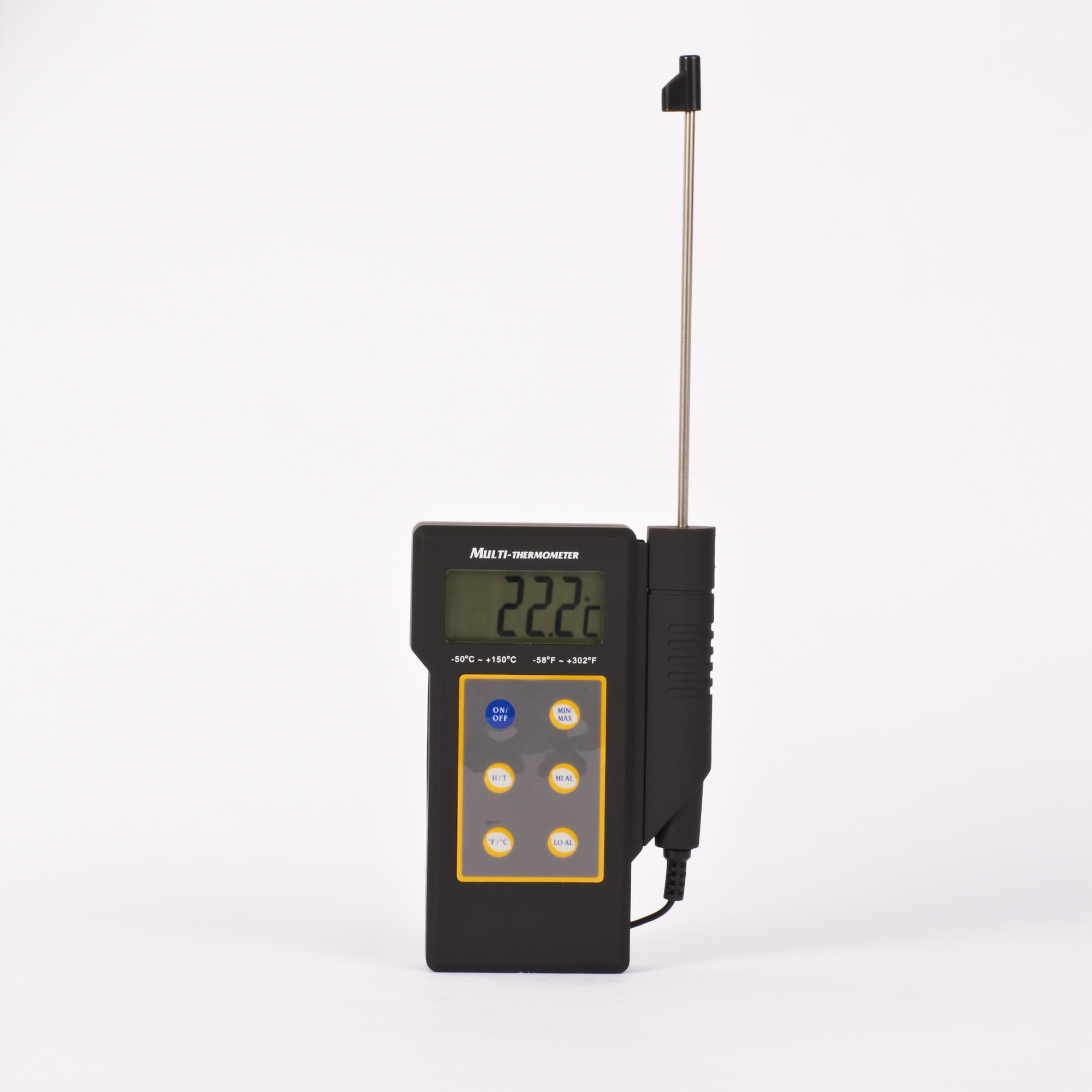 FULL UKAS Calibrated Hand Held Black Waterproof Thermometer With Calibration Cert (SPO Delivery  Approx. 2 Weeks)